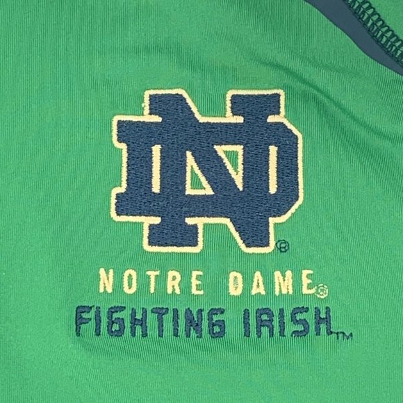 Men's Under Armour Loose Polo Shirt Green Blue S Notre Dame ND‎ Fighting Irish - Picture 2 of 9